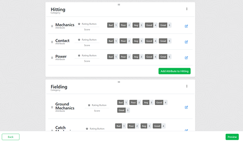 Customizable evaluation form builder